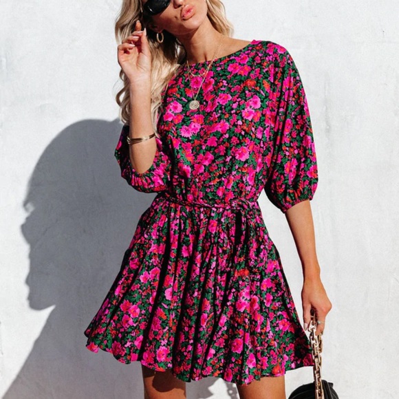 VICI COTTON ROPE TIE RUFFLE DRESS(NEW) - Picture 6 of 6